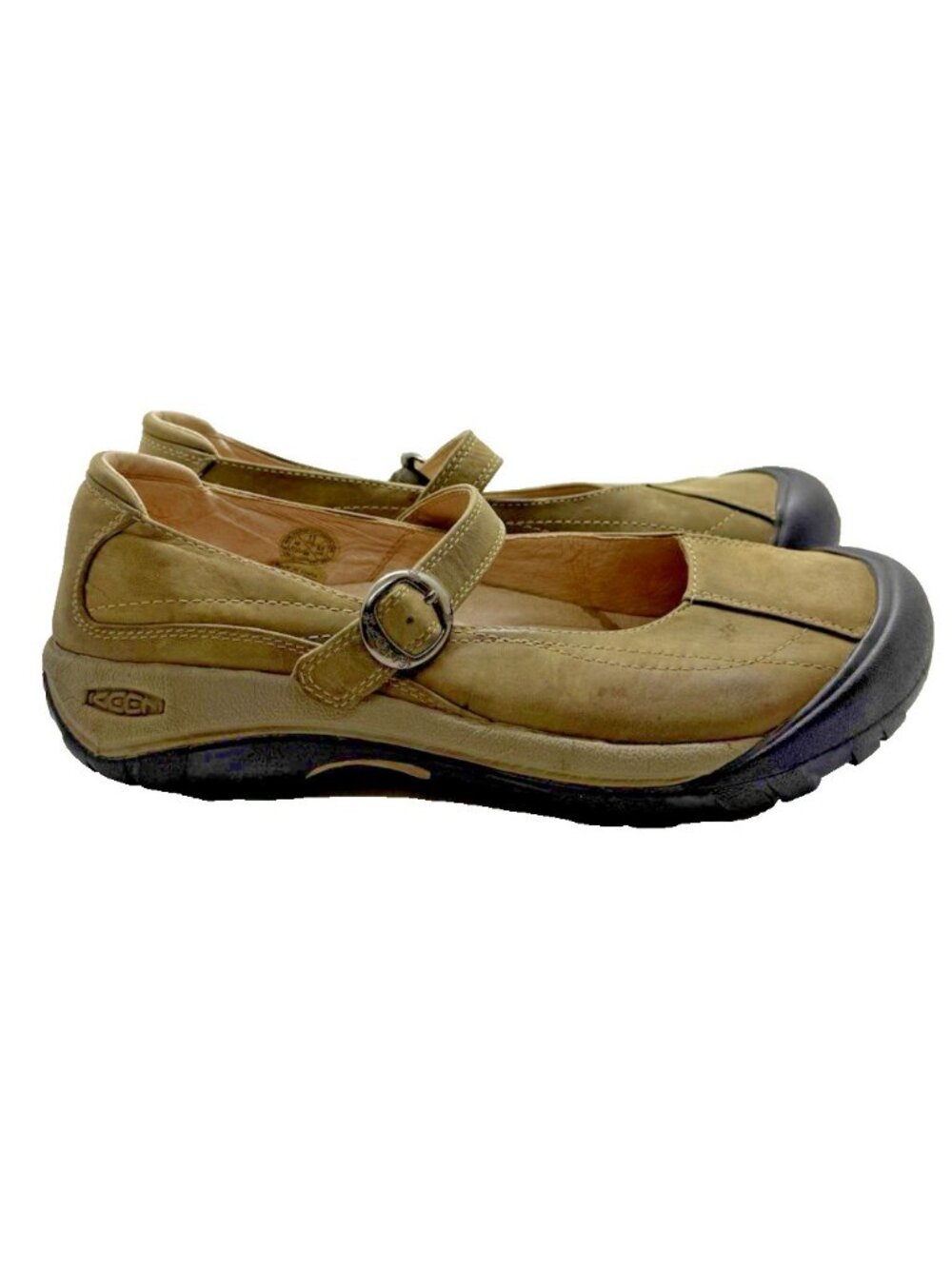 Keen Presidio Mary Jane Tan Leather Comfort Shoes 53005-BLOL Women's Sz 11 EU 42